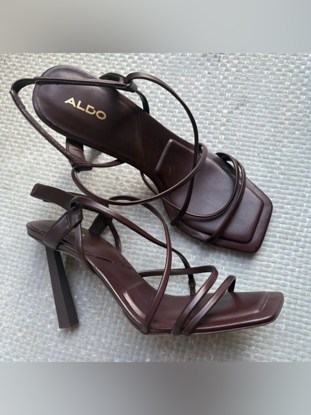 Aldo Sz 9 Plump Strappy 3.5” High Heels Shoes